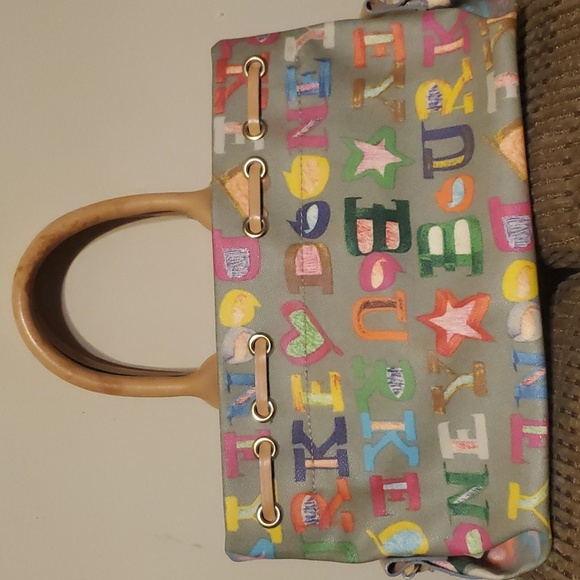 Dooney & Bourke RARE neon print mini bag with shoulder strap. EUC!!! - Picture 2 of 7